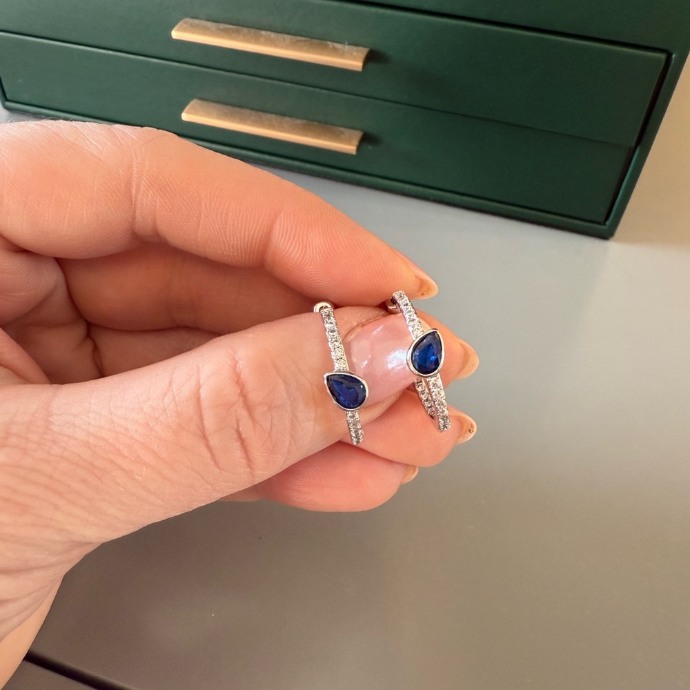 Bomb Party September Hoops Rhodium